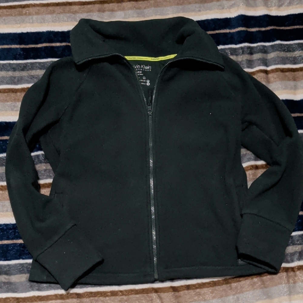 Calvin Klein Performance Dark Green Full Zip Fleece Jacket Women’s L